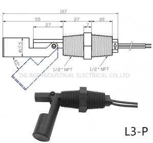 Industrial Water Purification Liquid Oil Water <strong>Level</strong> <strong>Sensor</strong> Horizontal Float Switch 10w 50w Side Mounting Float Switch <strong>Sensor</strong> - Product Image 2