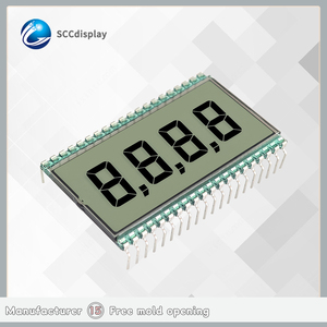 Display LCD a 7 segmenti statico SJXDGN046 HTN moduli digitali monocromatici positivi con punto decimale a basso prezzo - Product Image 5