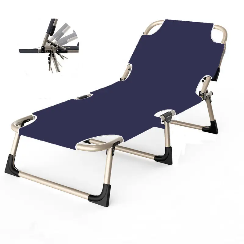 Chaise balão de acampamento, berço dobrável ajustável, reclinável, para praia, piscina, cama leve de aço