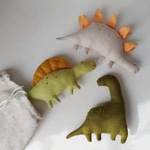 ตุ๊กตาไดโนเสาร์ย้อมผสมนุ่มสบายสไตล์นอร์ดิกวัสดุผ้าฝ้ายและ PP - Product Image 3