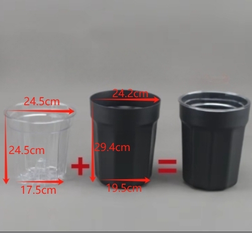 Transparente 24 + negro 24 (columna de algodón incluida)