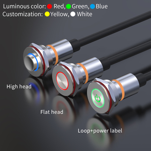 LANBOO High-end <strong>Push</strong> <strong>Button</strong> <strong>Switch</strong>: Rugged Waterproof IP67 19MM Design M12 Interface Tri-color LED Status Indication - Product Image 3