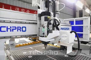 New Woodworking Wood Door Making Machine Horizontal Spindle <strong>4</strong> <strong>Axis</strong> ATC <strong>CNC</strong> Wood <strong>Router</strong> Driing Holes Door Lock - Product Image 3