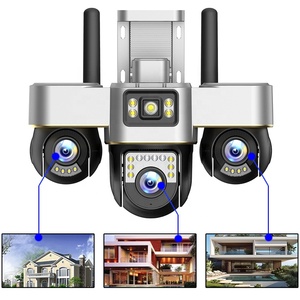Regis V380 tripla lente 3 schermi 4G Sim sorveglianza esterna 2 vie Audio a colori visione notturna 6MP IP Auto Tracking Camera Ptz - Product Image 3