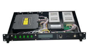 Amplificador de fibra de alta potencia 1550nm 4 puertos 1U EDFA con función WDM para CATV para redes 5G POE 3G TCP 5DB TX Power