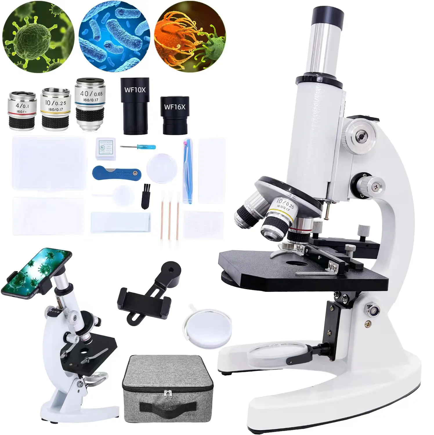 Microscopio XSP-02 40X-640 para niños, microscopio biológico, precio de fábrica, juguetes para escuela secundaria