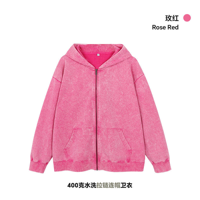 รุ่นซิป - สีแดงกุหลาบ