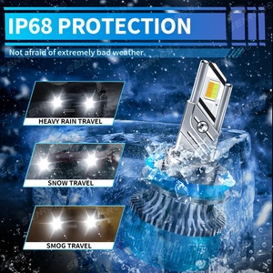 SENROBO K8 Tricolor yeni ürün araba LED far lambaları Aftermarket H1 H4 H7 H11 9005 9006 9012 oto LED ışıkları - Product Image 5
