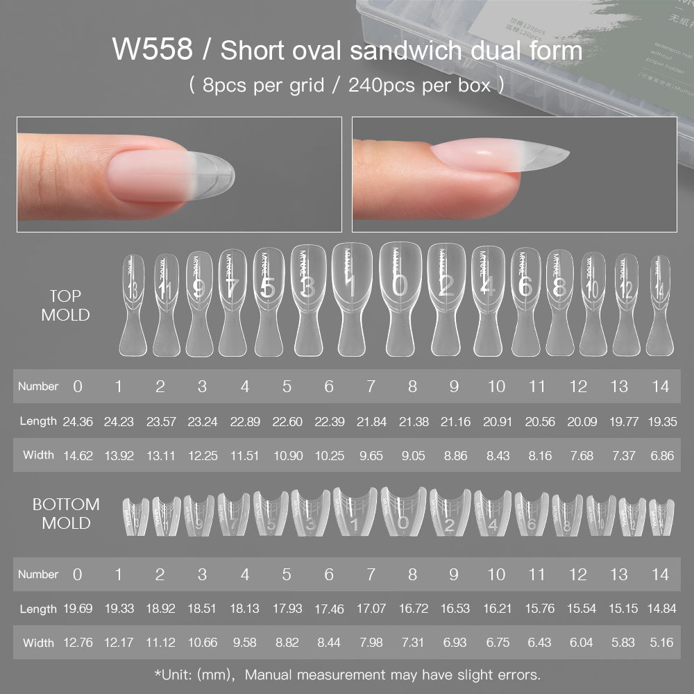 W558 short oval sandwich dual form