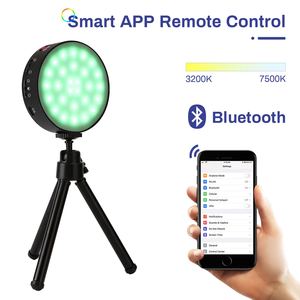 Yaratıcı Video kamera ışık RGB fotoğraf ışık App kontrolü ile, tam renkli yuvarlak taşınabilir ışık kamera çekim için YouTube - Product Image 2