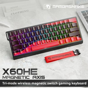 攻击鲨鱼X曼巴斯纳克X60 HE快速触发磁性开关键盘RGB无线机械游戏键盘8k轮询率