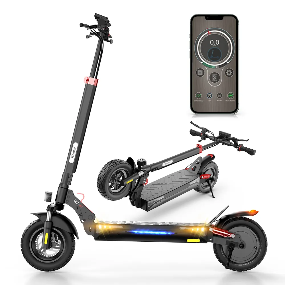 IScooter iX3/iX4 scooter électrique 11 pouces pneu tout-terrain aspirateur 2 roues moteur 1000W scooter électrique à grande vitesse