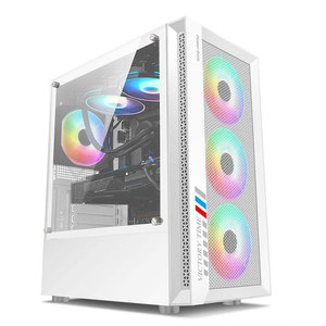 Conjunto completo personalizado de ventiladores RGB para computador de mesa montados em branco para jogos