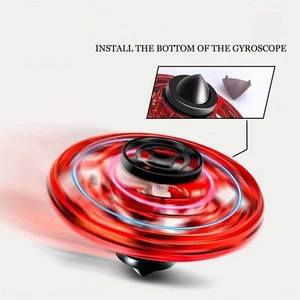 El-işletilen Mini Fidget uçan Spinner işıkları ile UFO Drone uçan oyuncaklar erkek kız gençler için noel doğum günü hediyeleri için