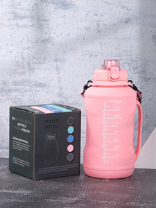 Đóng mở du lịch 2L/64oz chai nước với rơm, nửa Gallon chai nước lớn cho du lịch thể thao ngoài trời tập thể dục Yoga - Product Image 6