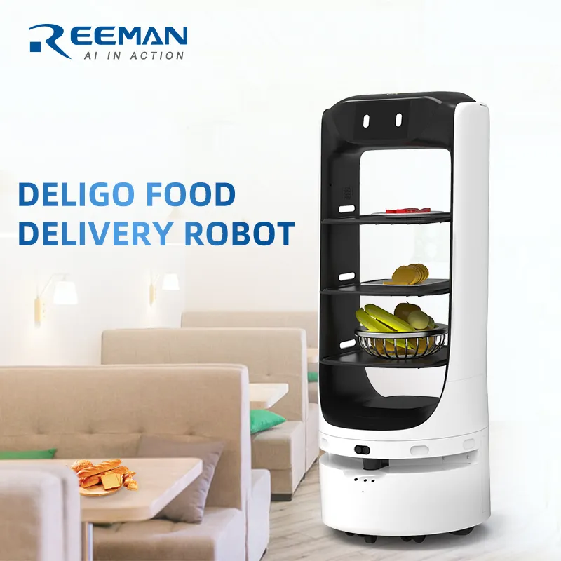Новое поступление, полностью автономный робот для доставки еды, искусственный Интеллектуальный робот-официант для ресторана, отправка еды