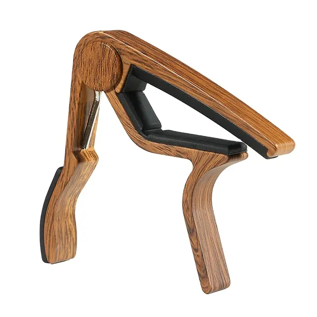 Capo de madera para guitarra, accesorios musicales OEM, todo tipo de guitarra y ukelele, bolsa de plástico + caja + cartón