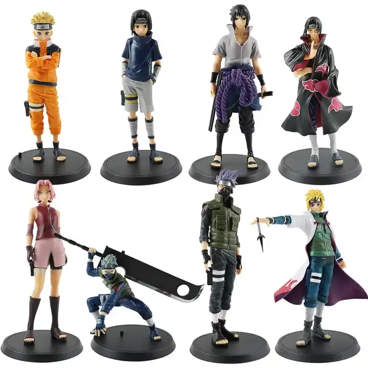 8 estilos Namikaze Minato Uchiha Itachi Sasuke Kakashi Haruno Sakura figuras de acción Hokage PVC figurita muñeca Juguetes