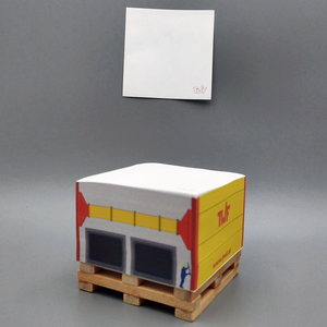 Paleta de madera pequeña con logotipo personalizado, Cubo de notas adhesivas, bloques de Bloc de notas promocionales para uso en la oficina con notas adhesivas personalizadas - Product Image 6