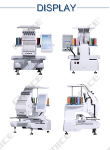GC-MINI-A1201 350*200mm <strong>Programmable</strong> Pattern Computerized Flat Embroidery Machine for T-Shirt Cap