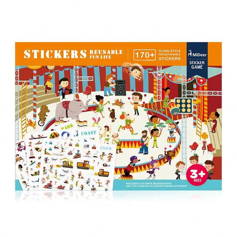 Mideer Sticker oyun oyuncak dekoratif hediye demonte arka plan eğlence sahne çocuk hediye MD1014,MD1015,MD1016,MD1017