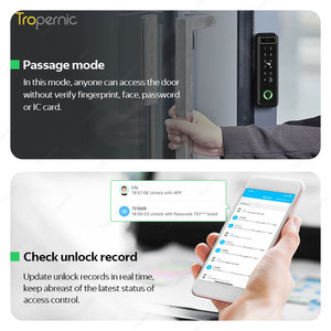 Productos de sistemas de control de acceso Tropernic Tuya TTlock biométrico de huellas dactilares inalámbrico Rfid sistema de acceso de control de puerta frontal - Product Image 5