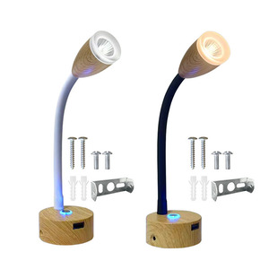 12V 24V LED döner okuma işık USB portu ile RV karavan tekne kitap lambası - Product Image 2