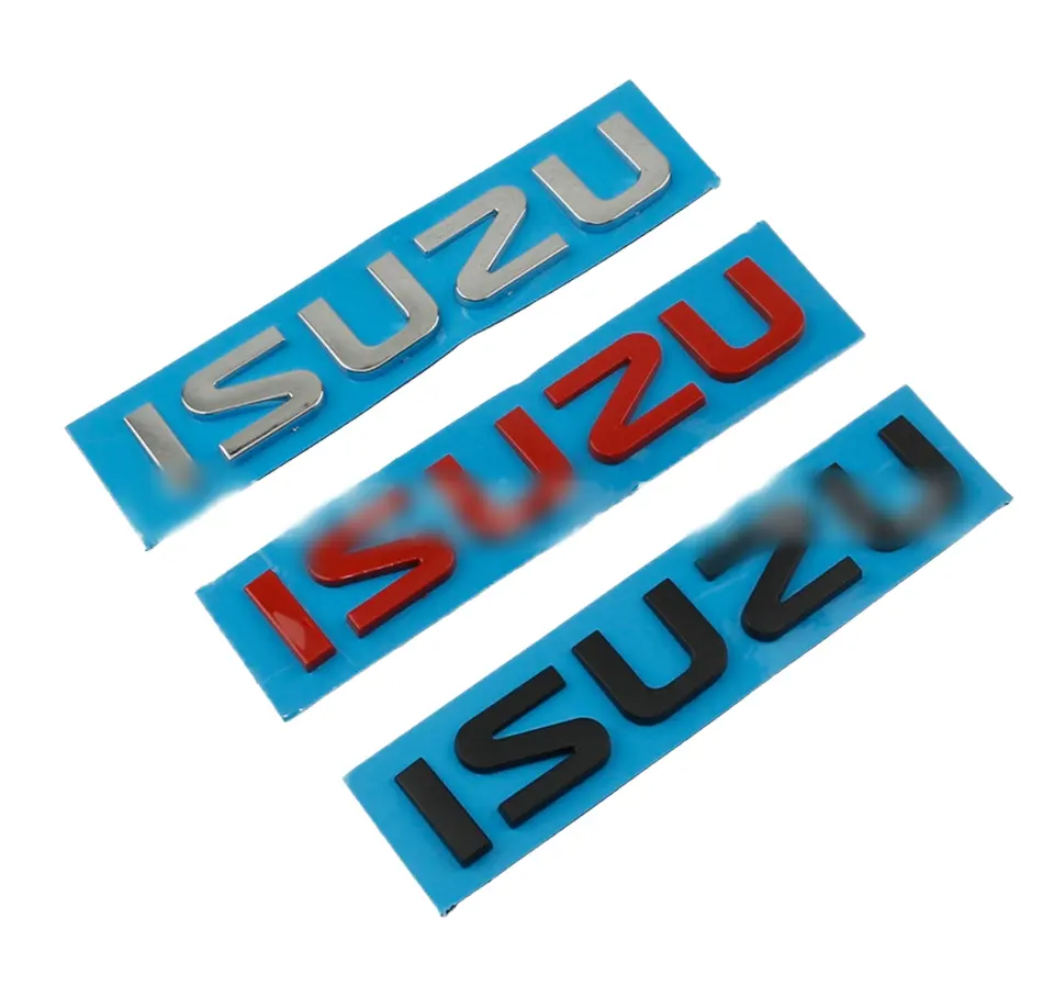 ABS Plastic ISUZU Emblem Logo Sticker English Letters Body Sticker For Isuzu D-MAX Lingtuomu-X Muyouxia Car Rear Trunk Logo