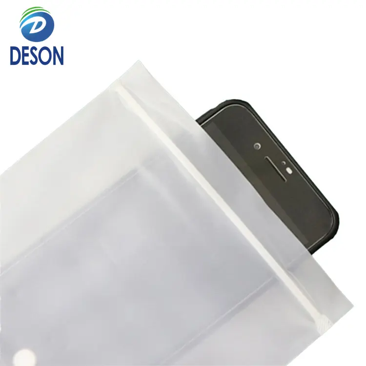 Deson Transparente fosco degradável selado saco produtos eletrônicos completo degradável embalagem ziplock saco