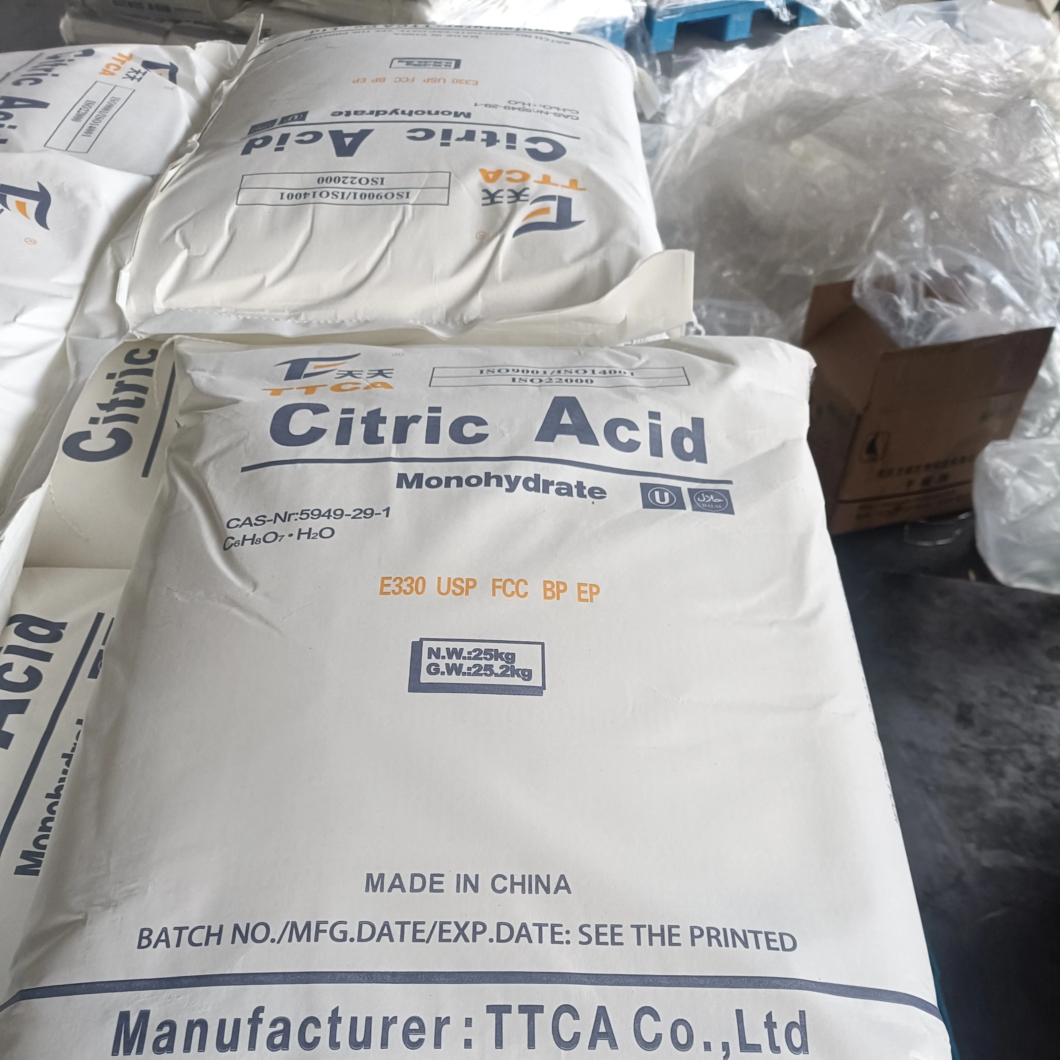 Alta qualidade bom preço acido citrico Ácido cítrico monohidratado ttca Ácido cítrico monohidratado
