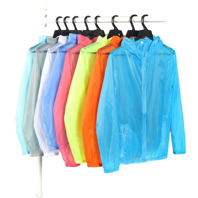 Jaqueta masculina ultrafina respirável, protetor solar, para áreas externas, ultra fina, corta-vento, proteção solar