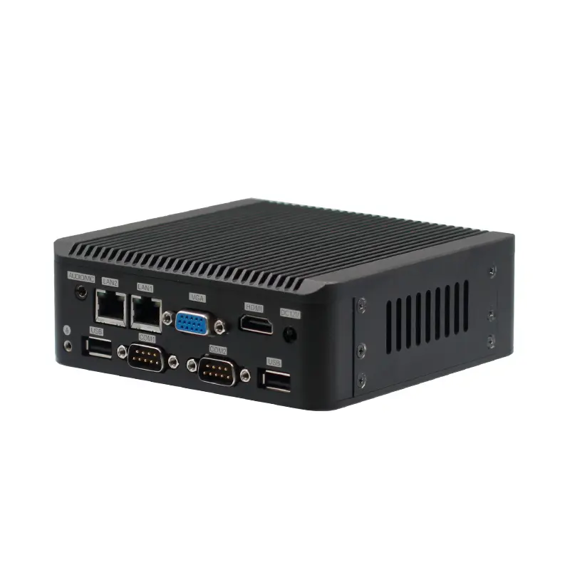 Piesia Intel Gemini Lake J4125 J4105 DDR4 Thin Client PC Aluminum 6COM 4K Dual Lan Soft Router X86 Industrial Fanless MINI PC