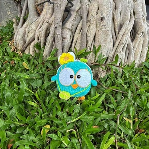 Commercio all'ingrosso nuovo creativo personalizzato carino tessuto a mano sacchetto di pollo portachiavi Joker uncinetto personalizzato esplosioni per soprammobili - Product Image 5