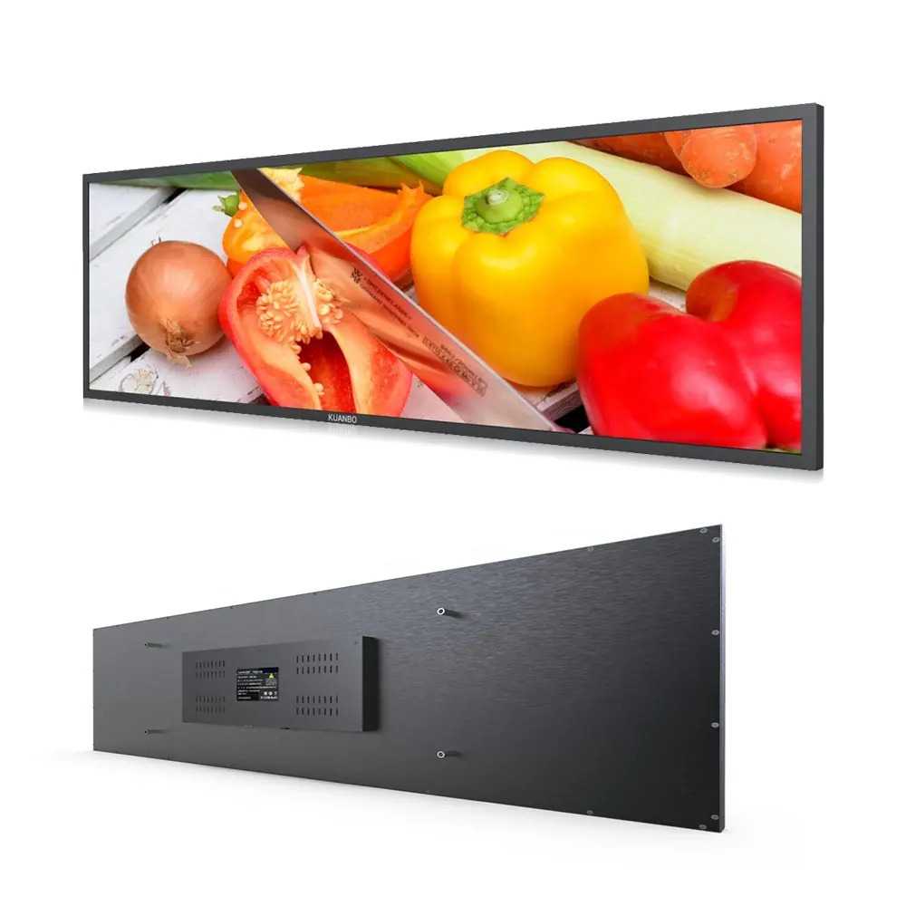 Thanh 35 43 68 88Inch Màn Hình Kéo Dài Dải Máy Phát Quảng Cáo Đứng Kích Thước Lớn Màn Hình Lcd Kéo Dài Để Hiển Thị Cửa Sổ