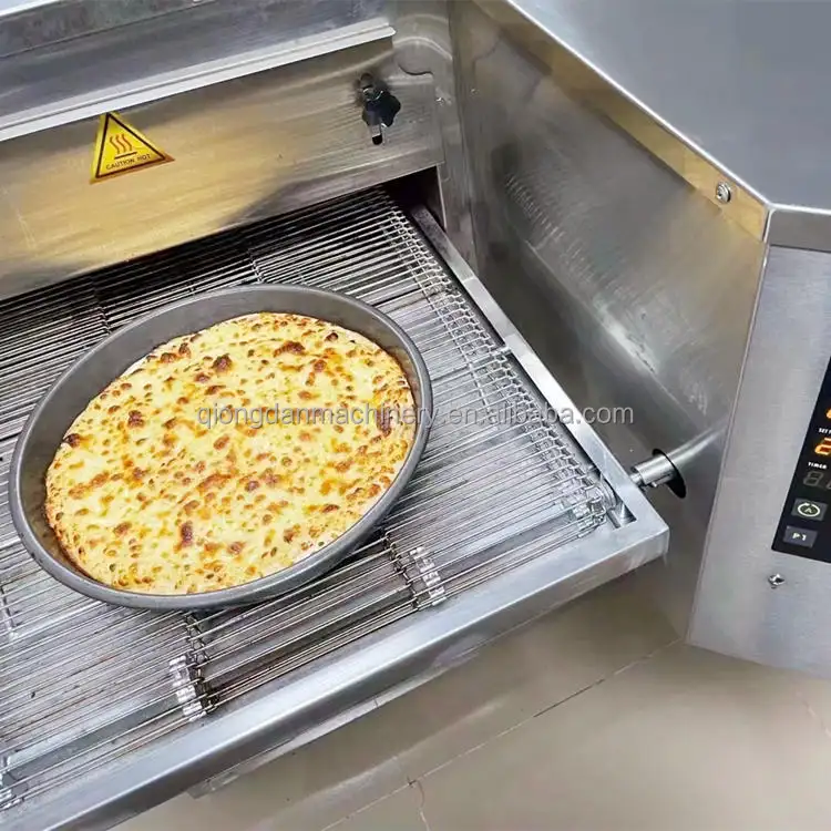 Commerciële Bakkerij Apparatuur Aanrecht Automatische Transportband 20 Inch Gas Pizza Oven 12 Inch 15 Inch Elektrische Bakoven Voor Brood