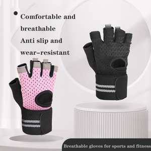 Alta Qualidade Exercício Metade Do Dedo Esporte Workout Luvas De Levantamento De Peso Luvas De Ginásio Para Treinamento Cruzado - Product Image 4