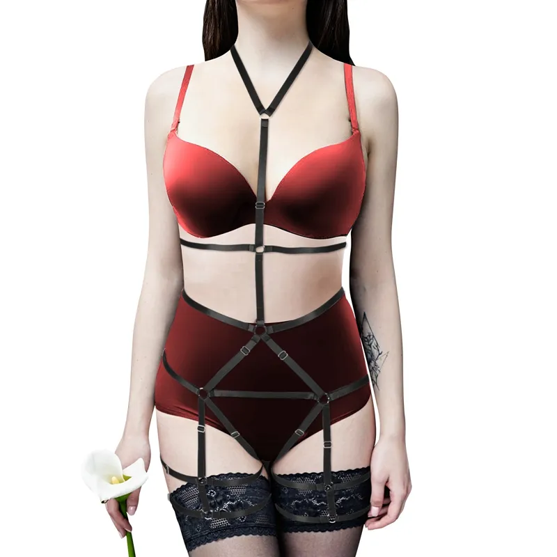 Women Bra Bondage body harness topy Adjust Body with Collar for women Christmas Carnival Gift for Party Night Show