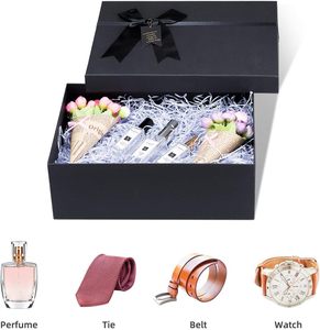 黑色嵌套礼品盒各种尺寸黑色礼品盒，带盖，用于派对豪华礼品盒 - Product Image 2