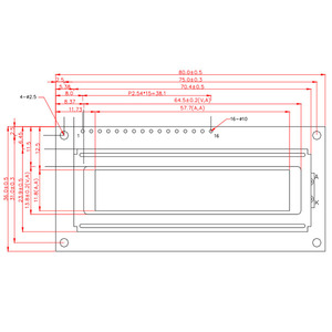 1602 modulo LCD 5.0V giallo verde/blu/grigio per la selezione display lcd 2x16 con cavo piatto - Product Image 4