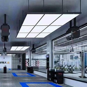 Oto detay mağazaları ve araba yıkama istasyonları için 9 Panel AYDINLATMA kare şekli gömme tavan ile Modern LED ızgara sistemi - Product Image 3