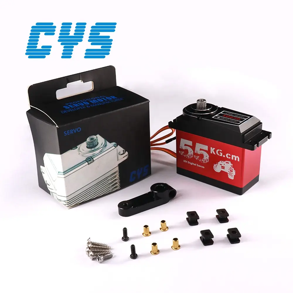 CYS-S0650A 60KG Voll metall gehäuse Hohes Drehmoment Stahl getriebe Digital Wasserdicht RC Servo Mit DC Motor Für 1/5 RC Auto