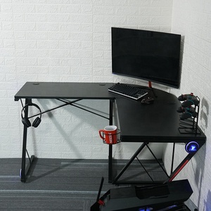 Mesa de juegos para ordenador en forma de L, soporte de Monitor grande de esquina redonda, escritorio de Pie ajustable para Pc - Product Image 6