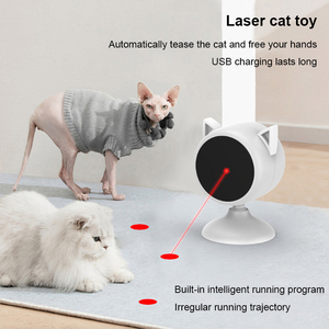 USB-C giocattolo automatico ricaricabile a doppio modo puntatore Laser per gatti giocattolo eco-friendly in plastica per gattini con gamme regolabili - Product Image 3