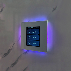 Tuya WiFi Control remoto Panel de vidrio táctil Smart 3 Gang Light Switch funciona con Alexa Google Voice Control Interruptor de pared compatible