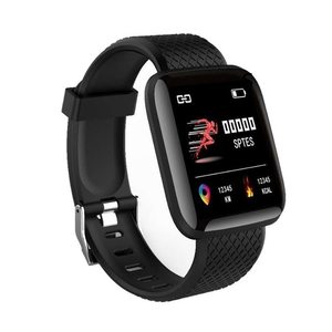 スマートウォッチスポーツウォッチ女性防水スマートウォッチ低価格フィットネストラッカー116プラスAndroid IOS用smartWatch - Product Image 1