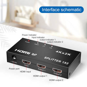 Entrega rápida Alta calidad 4k x 2K 1080P 2 vías 1x2 Hdmi Splitter 4K 30Hz Hdmi Splitter 1 en 2 Salida Soporte 3D - Product Image 4