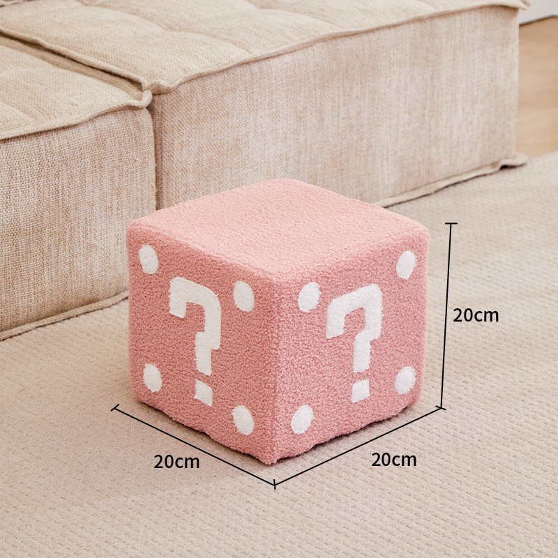 Question mark stool - pink trumpet