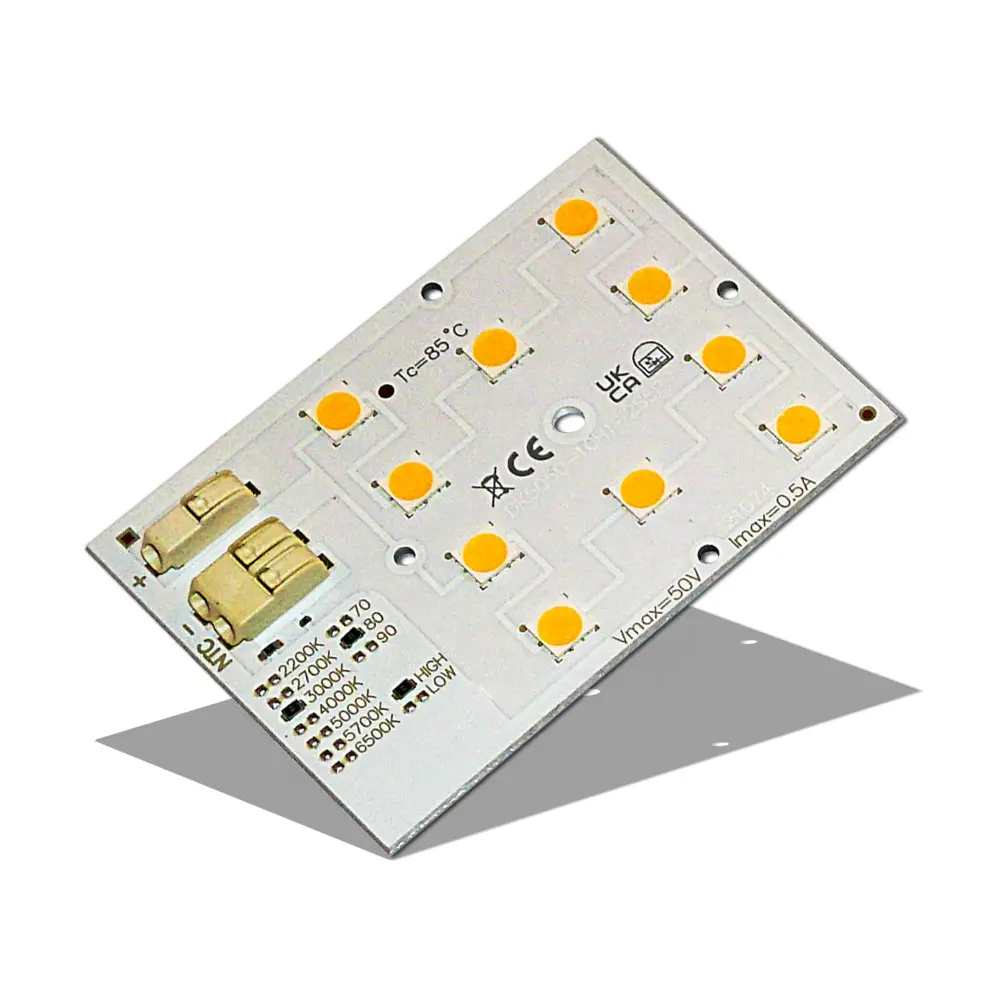 Alüminyum PCB modülü 194 lm/W 12W 25W 10x1 modülü ile Lens smdsmdled ZHAGA dış aydınlatma