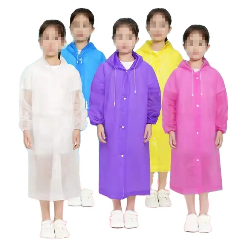 Chubasquero de plástico Eva para niños, impermeable