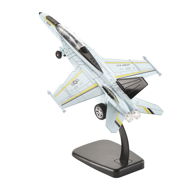 Avión de combate F-18 azul claro